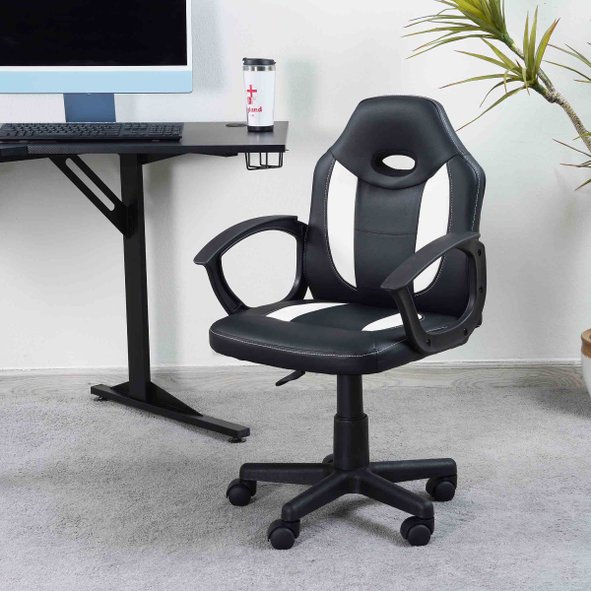 Buy Now KRATOS GAMING CHAIR BLACK AND WHITE Pan Home Furnishings